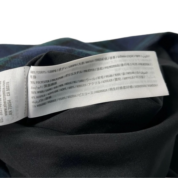 Hollister Green/Blue Plaid A-Line Mini Skirt Ultra High-Rise - Picture 8 of 11